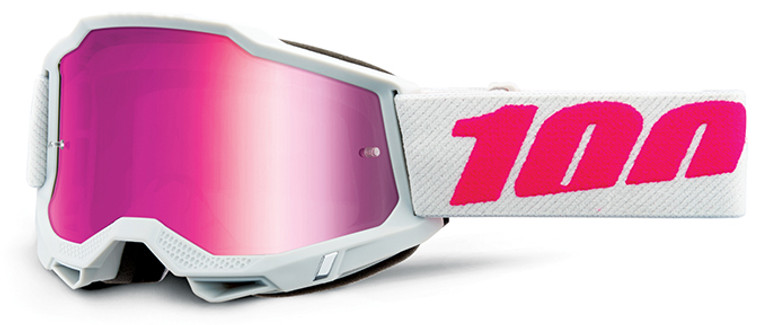 100% Accuri 2 Junior Youth Offroad Goggle Keetz - Mirror Pink Lens