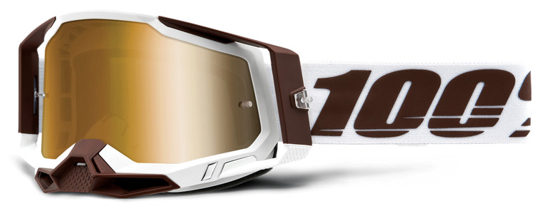 100% Racecraft 2 Offroad Goggle Snowbird - Mirror True Gold Lens