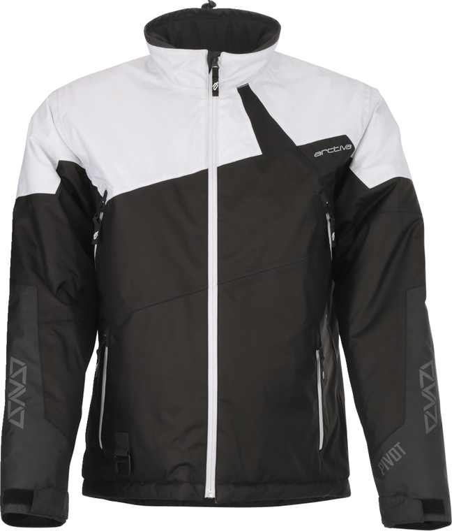 Arctiva Pivot 6 Insulated Hooded Snow Jacket - Black/White