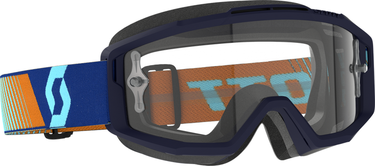 SCOTT - 285537-7436113 - SPLIT OTG GOGGLE ROYAL BLUE ORANGE CLEAR WORKS