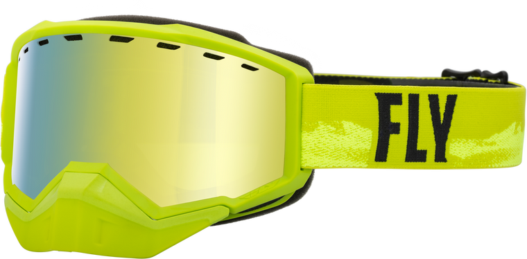 FLY RACING - 37-50082 - FOCUS SNOW GOGGLE GREEN/BLACK W/ GOLD MIRROR/YELLOW LENS
