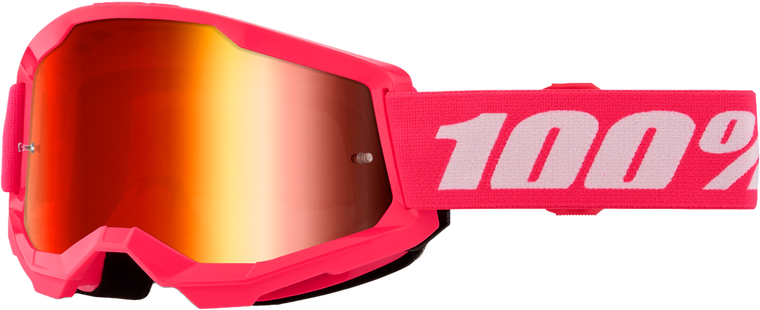 100% - 50028-00017 - STRATA 2 GOGGLE PINK MIRROR RED LENS