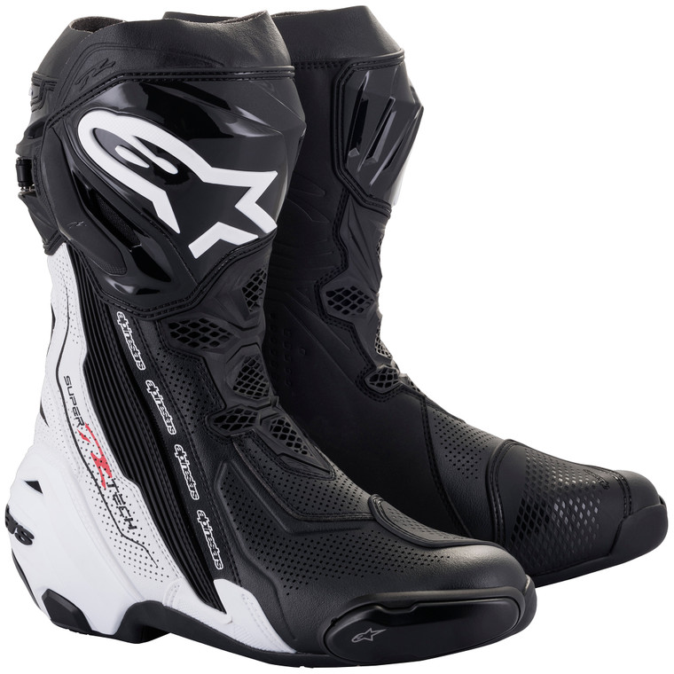 Alpinestars Supertech R v2 Vented Motorcycle Boots Black/White