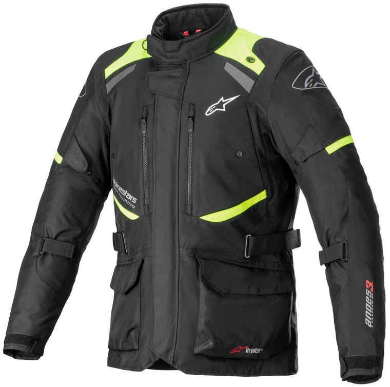 Alpinestars Andes v3 Drystar Motorcycle Jacket Black/Yellow Fluo