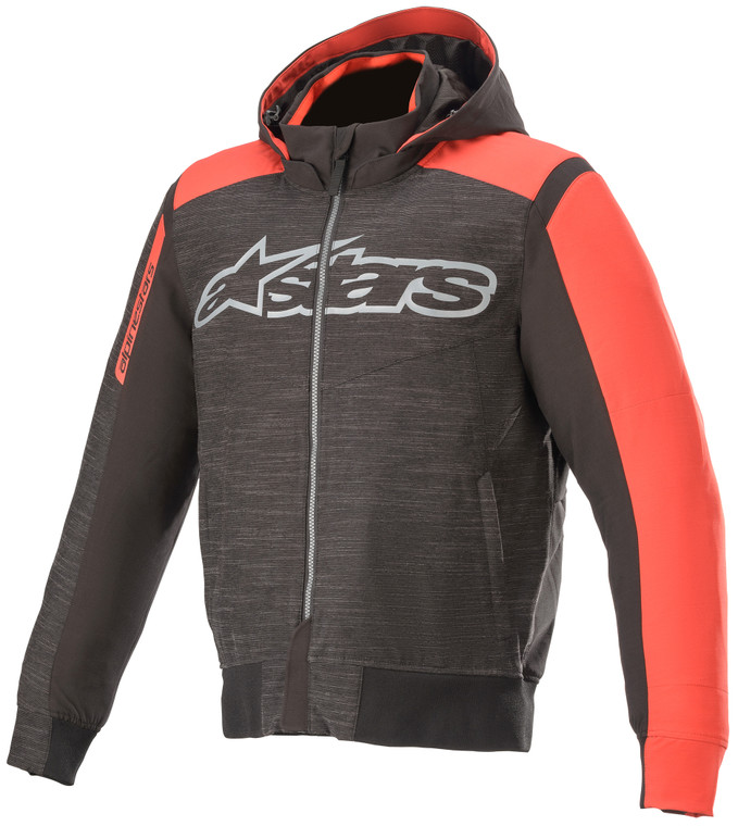 Alpinestars Rhod Windstopper Motorcycle Riding Hoodie Black/Bright Red