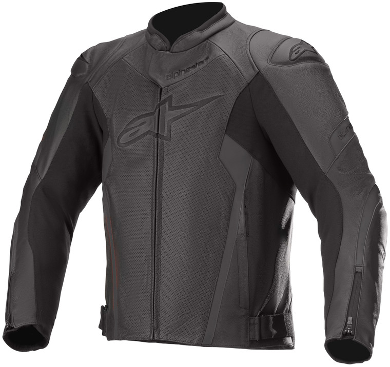 Alpinestars Faster v2 Airflow Leather Motorcycle Jacket Black/Black