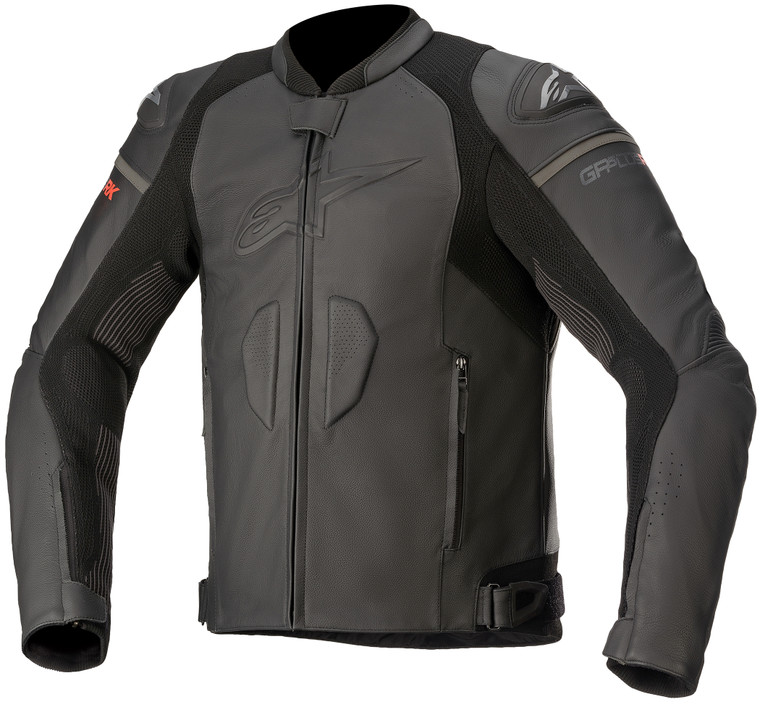 Alpinestars GP Plus R v3 Rideknit Leather Motorcycle Jacket Black/Black