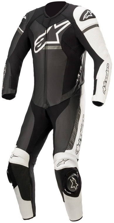 Alpinestars GP Force Phantom 1-Piece Leather Riding Suit Black/White/Gray