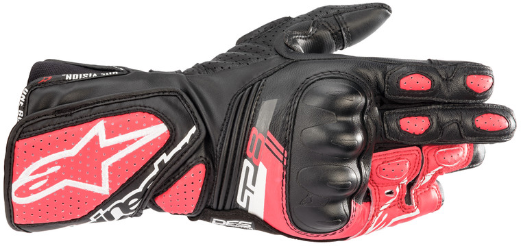 Alpinestars Stella SP-8 v3 Motorcycle Gloves Black/White/Diva Pink