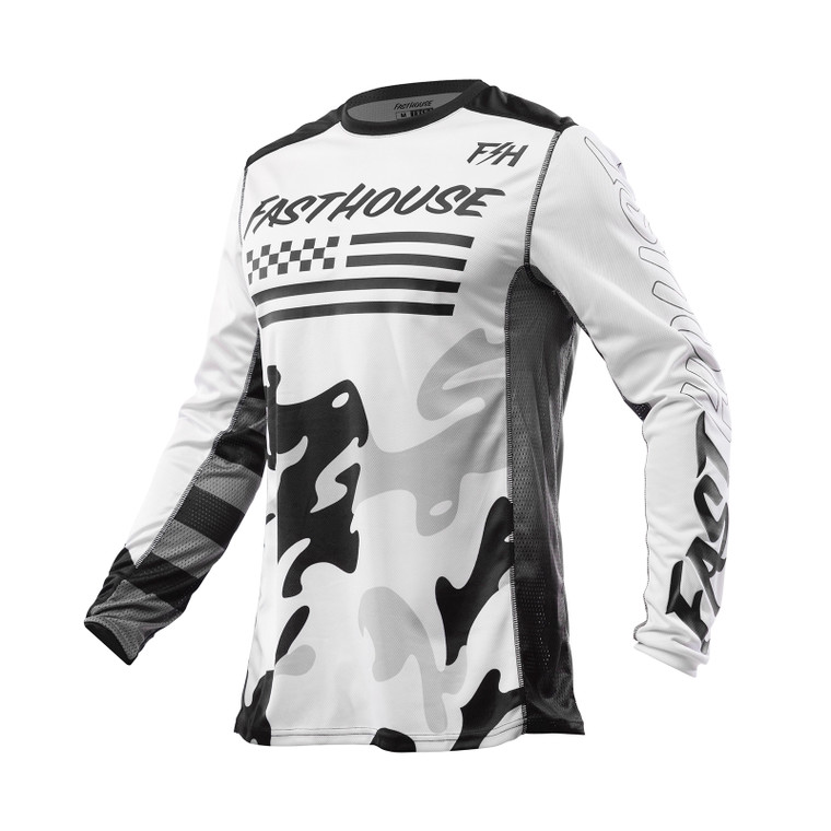 Fasthouse Youth Grindhouse Riot Jersey - White/Black