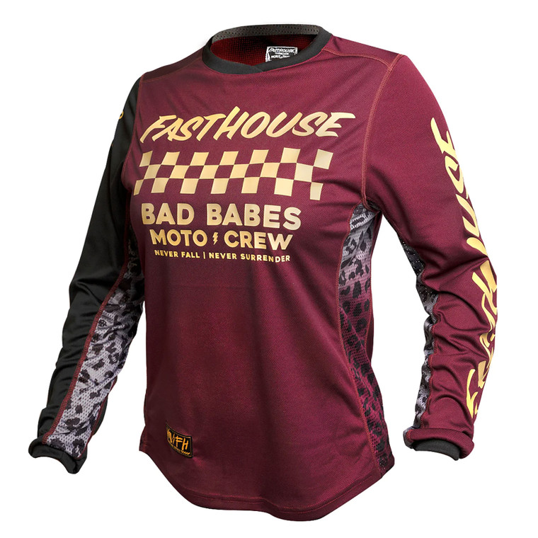 Fasthouse Womens Grindhouse Crew Jersey - Maroon