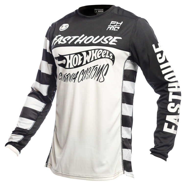 Fasthouse Grindhouse Hot Wheels Jersey - White/Black