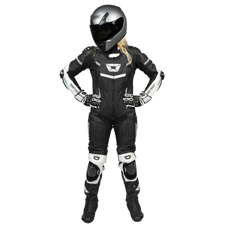 Cortech Womens Revo Sport Air 1-Piece Suit Black/White