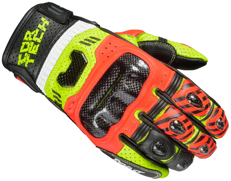 Cortech Revo Sport ST Gloves Red/Hi-Viz