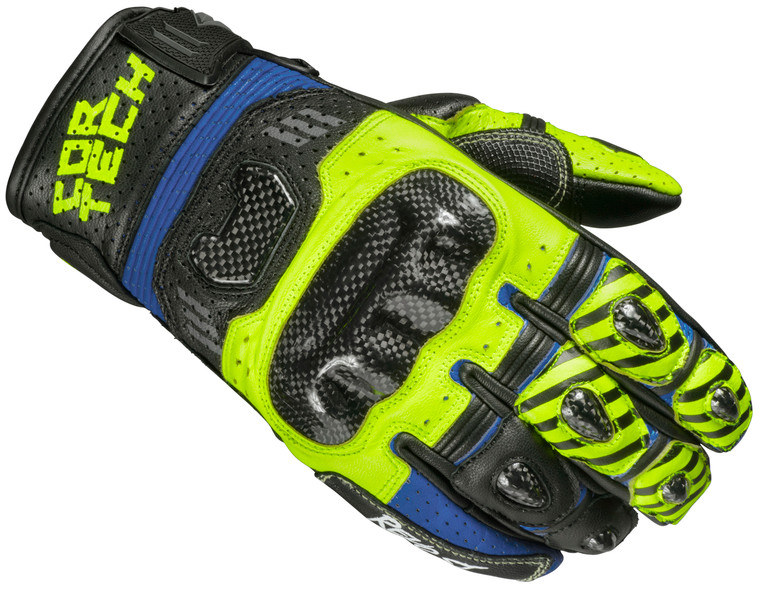 Cortech Revo Sport ST Gloves Blue/Hi-Viz