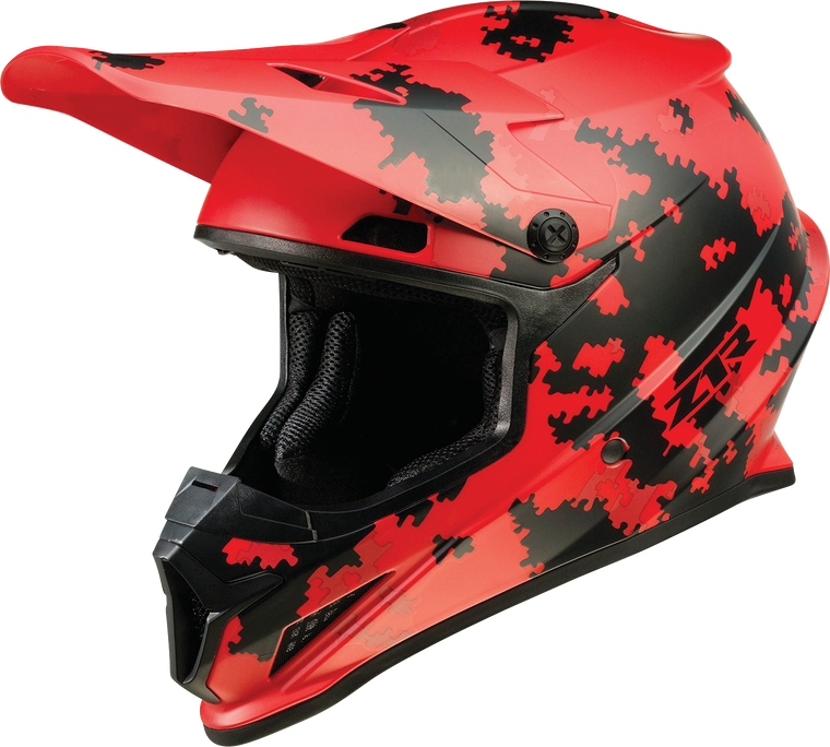 Z1R Rise Digi Camo Offroad Helmet Red