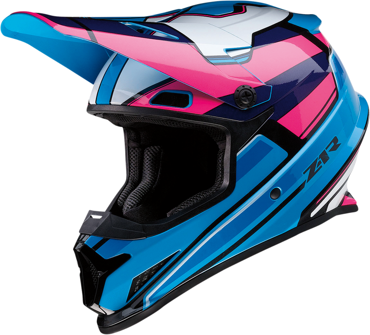Z1R Rise MC Offroad Helmet Pink/Blue