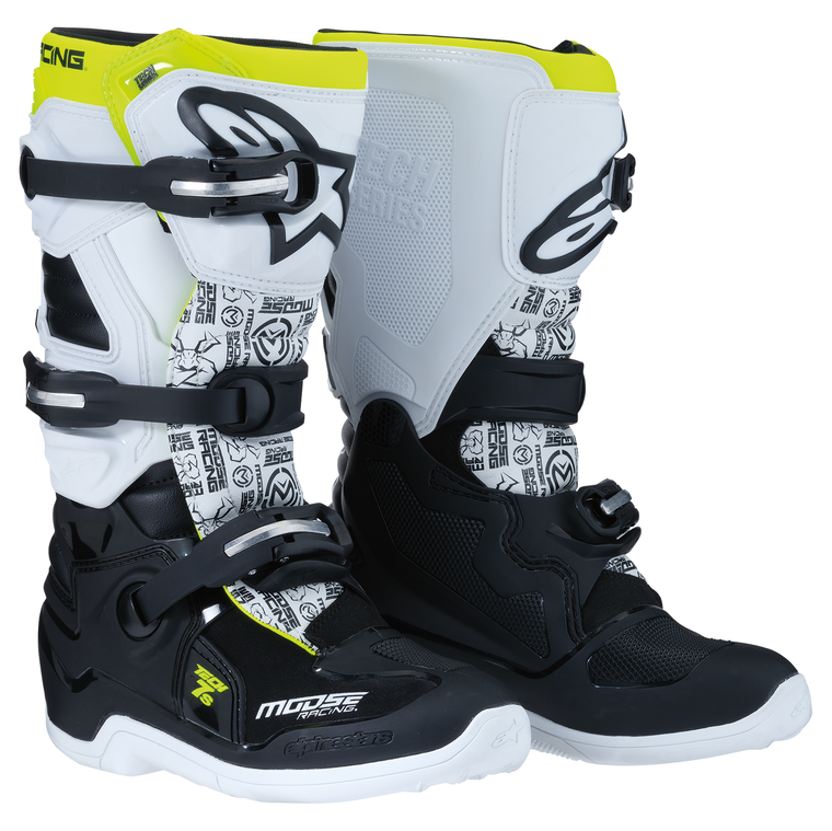 Moose Racing Youth Alpinestars Tech Tech 7S Boots Black/White/Yellow