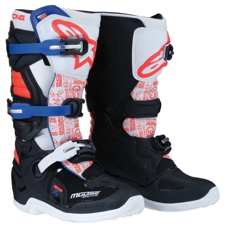 Moose Racing Youth Alpinestars Tech Tech 7S Boots Black/White/Red/Blue