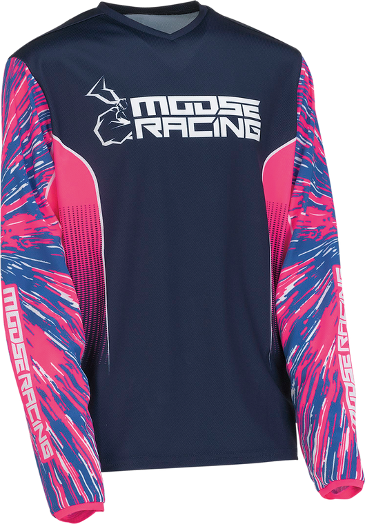 Moose Racing Youth Agroid Jersey Pink/Blue