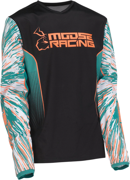 Moose Racing Youth Agroid Jersey Teal/Orange/Black