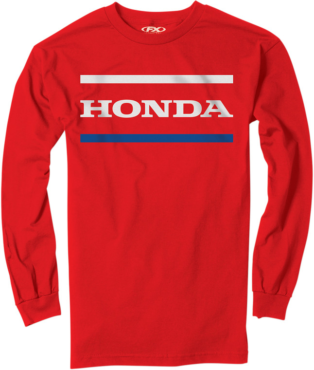 Factory Effex Honda Stripes Long-Sleeve T-Shirt - Red