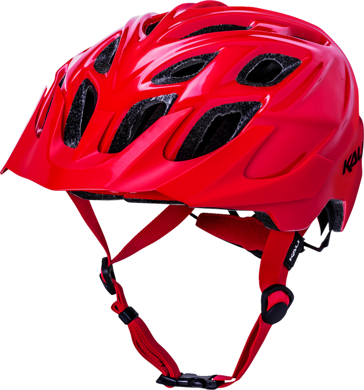 Kali Chakra Solo Solid Bicycle Helmet Gloss Red