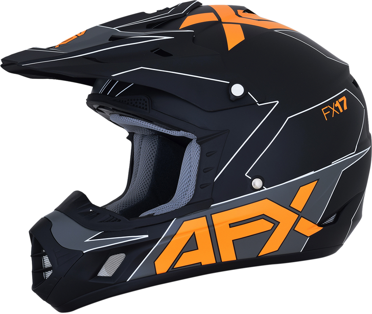 AFX FX-17 Offroad Helmet Aced Matte Black/Orange