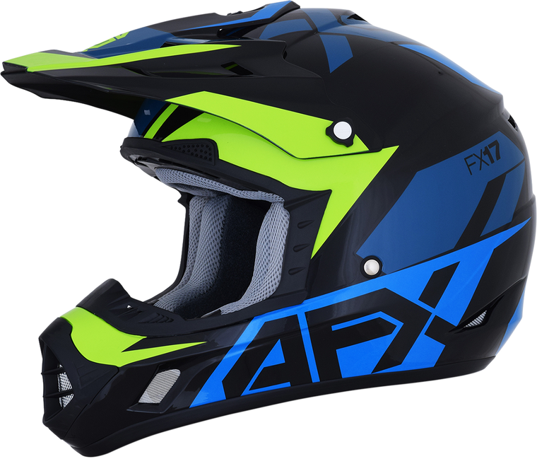 AFX FX-17 Offroad Helmet Aced Blue/Lime