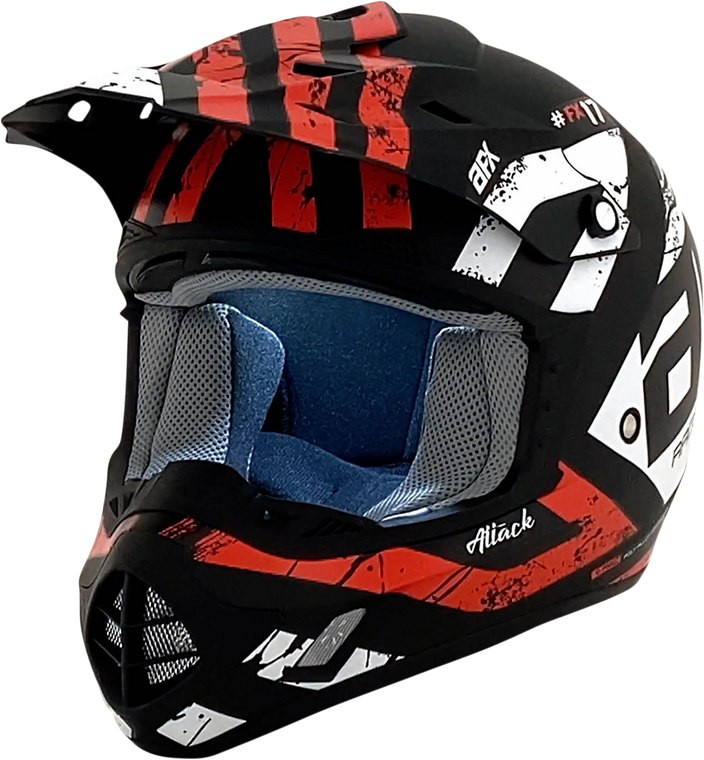 AFX FX-17 Offroad Helmet Attack Matte Black/Red