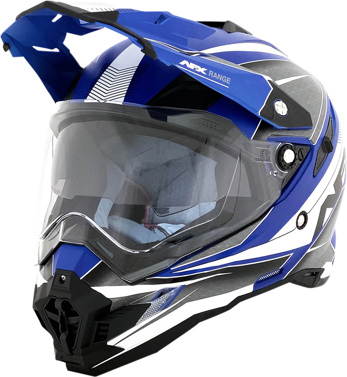 AFX FX-41 Dual Sport Adventure Helmet Range Matte Blue
