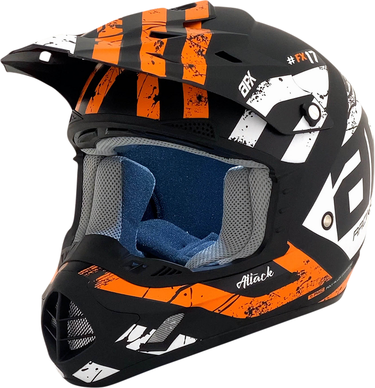 AFX Youth FX-17Y Offroad Helmet Attack Matte Black/Orange