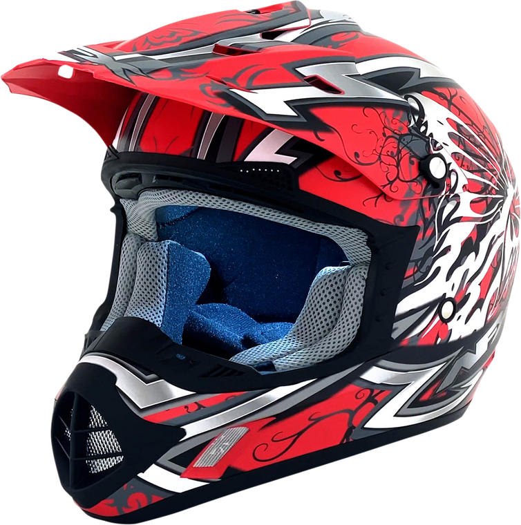 AFX FX-17 Offroad Helmet Butterfly Matte Ferrari Red