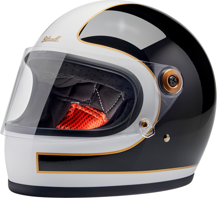 Biltwell Gringo S Full Face Helmet Gloss White/Black Tracker