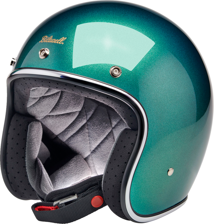 Biltwell Bonanza Open Face Helmet Metallic Catalina Green