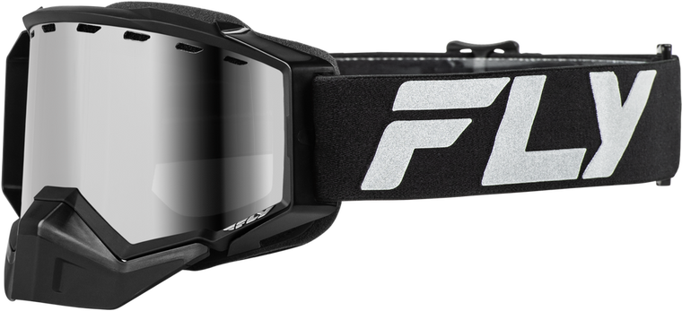 FLY RACING - FLB-24ZP1 - ZONE ELITE SNW GOGGLE BLK/SLVR W/ SIL MIRR/POLARIZED SMK LENS