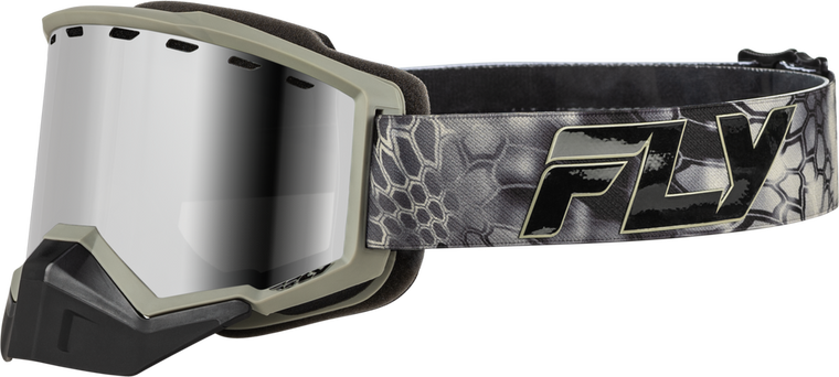 FLY RACING - FLB-24F1 - FOCUS SNOW GOGGLE SE KRYPTEK W/ SILVER MIRROR/SMOKE LENS