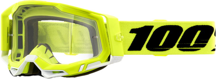 100% - 50009-00004 - RACECRAFT 2 GOGGLE YELLOW CLEAR LENS