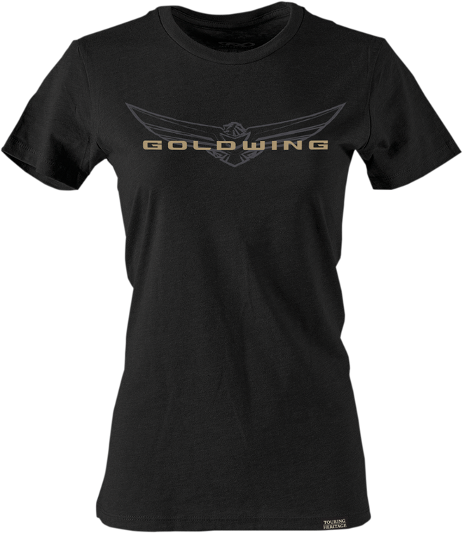 Factory Effex Womens Goldwing Sketched T-Shirt Black