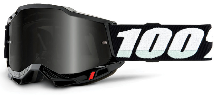 100% Accuri 2 Sand Offroad Goggle Black - Smoke Lens