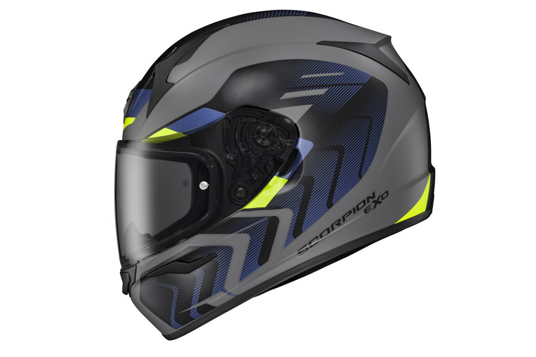 Scorpion EXO-R320 Full Face Helmet Alchemy Cement/Blue/Hi-Viz