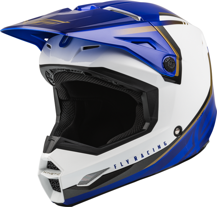 FLY Racing 2023 Kinetic Vision Offroad Helmet White/Blue