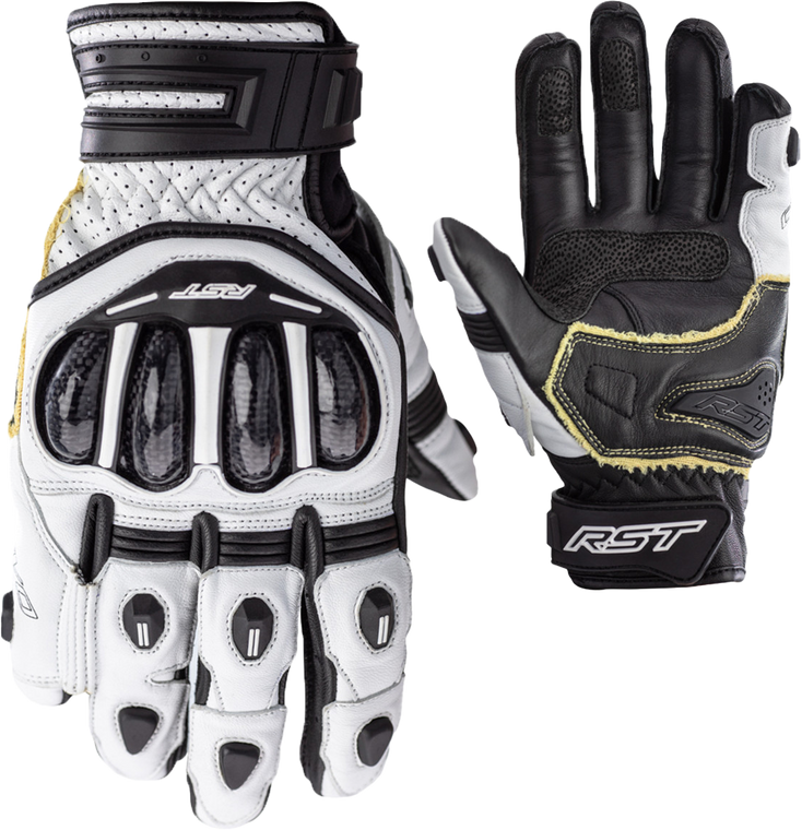 RST Tractech EVO 4 Short CE Gloves White/White/Black