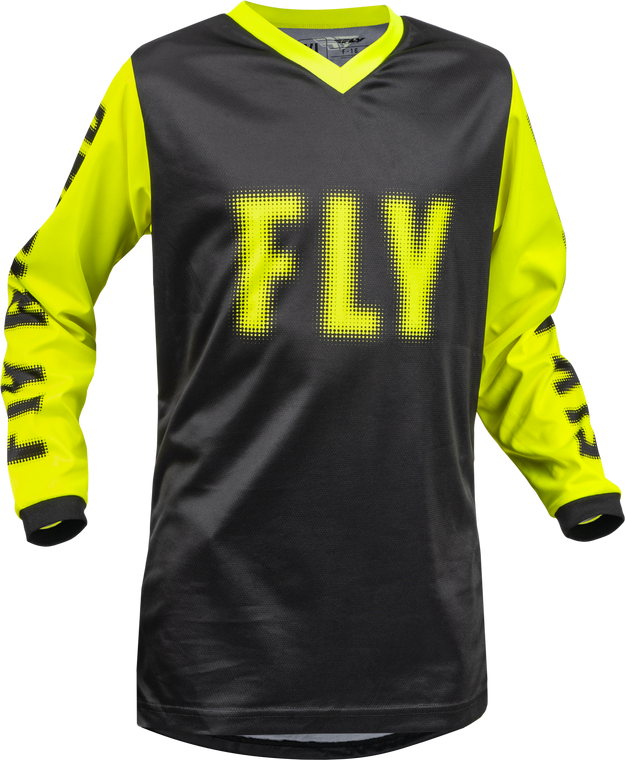 FLY Racing 2023 Youth F-16 Jersey Black/Hi-Vis