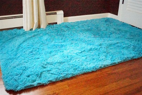 College Plush Rug - Brilliant Blue Dorm Room Decor Idea College Essential
