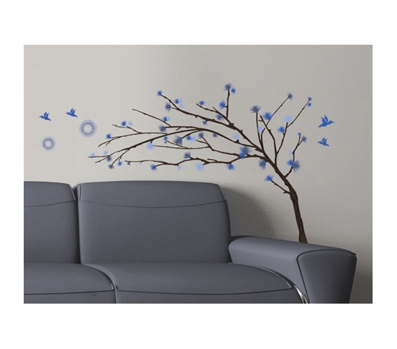 Blue Branches Dorm Room Wall Decor Peel N Stick Decorations