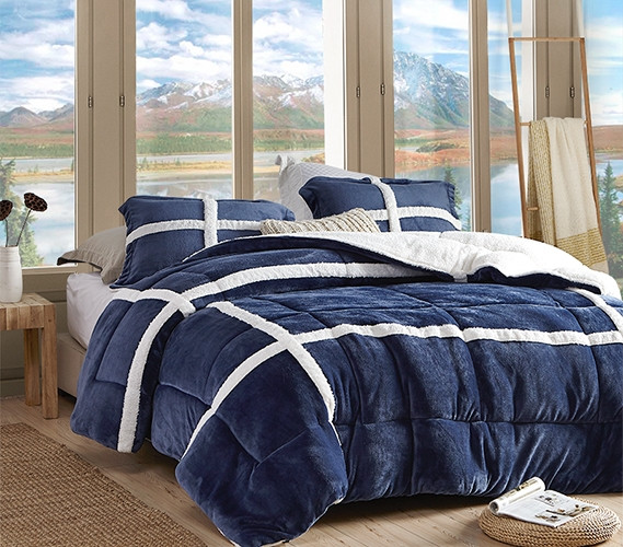 Wilderness - Coma Inducer® Twin XL Comforter - Navy, image size:1280x1125