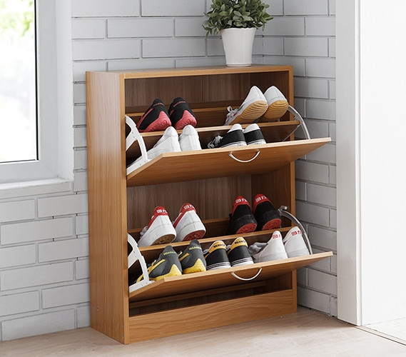 Space Saving Shoe Storage Cabinet Dorm Room Furniture for First