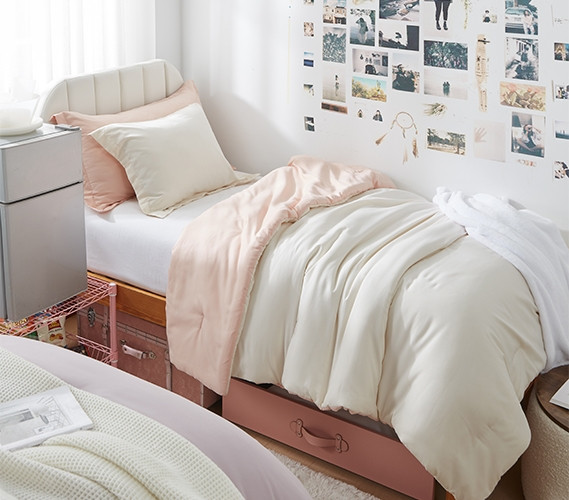 Pink Dorm Room Ideas Cozy Twin XL Pink Comforter Soft College