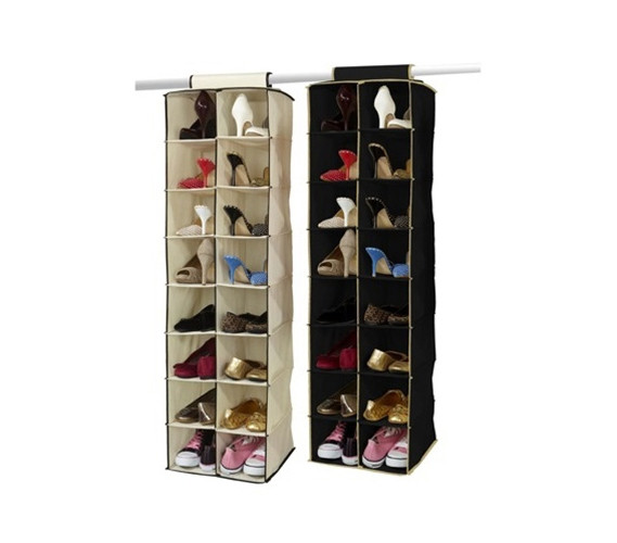 16-Pocket Double Hanging Shoe Shelf - Main Image